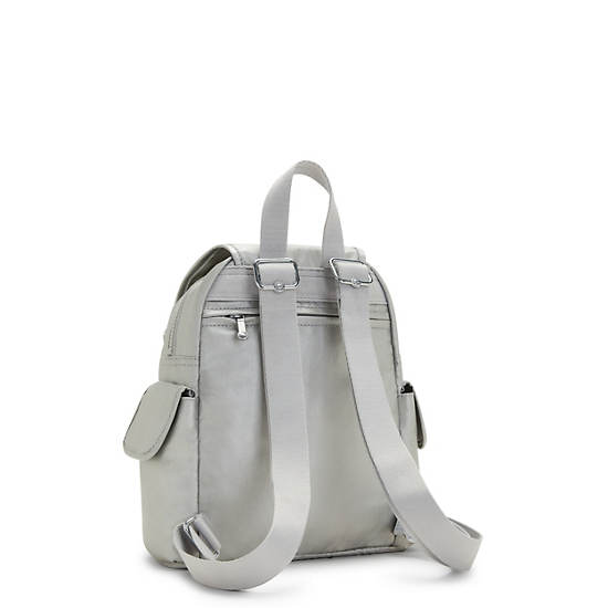 Kipling City Pack Mini Metallic Backpack Rygsække Sølv | DK 2020YX